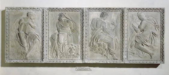 Die vier Evangelisten, vom Chorgestühl von Saint-Germain l